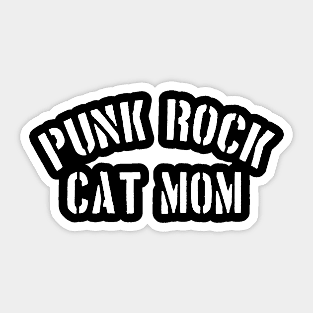 Punk Rock Cat Mom Sticker by BradyRain